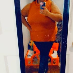 Reddish brown turtle neck sweater